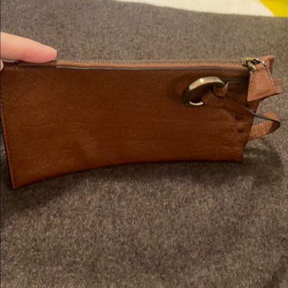 Brown Leather Akris Wristlet - Picture 5 of 7